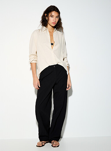 Le pantalon ballon l&eacute;ger texture froiss&eacute;e Chloe Lizza