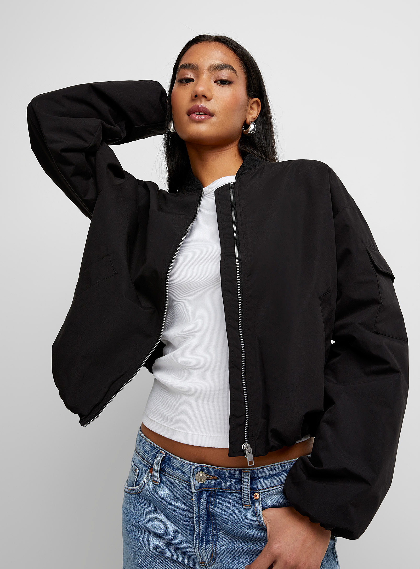 JJXX - Women's Crisp fabric black jacket