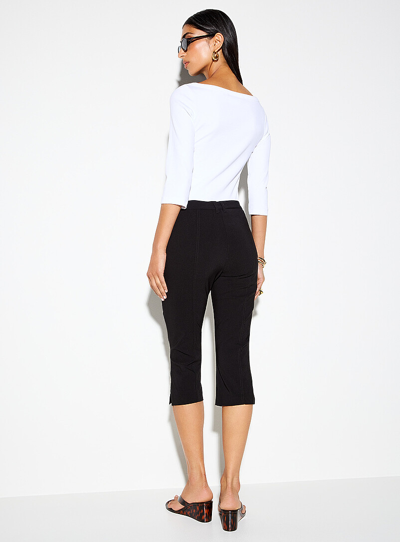 Topstitched stretch capri pant product image 3