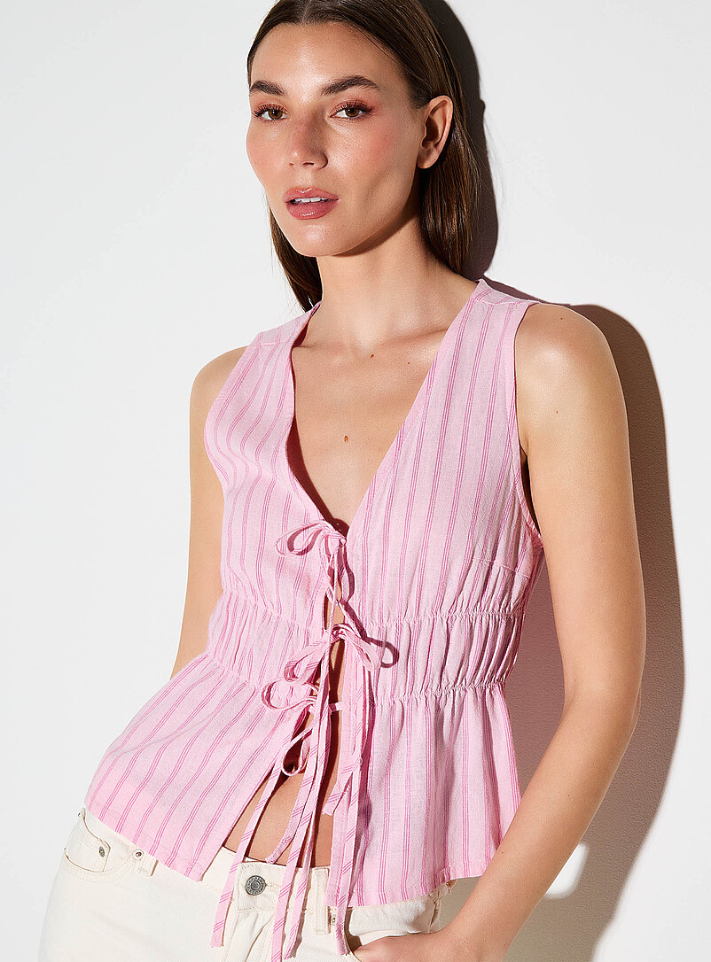 Touch Of Linen Tie-Up Cami