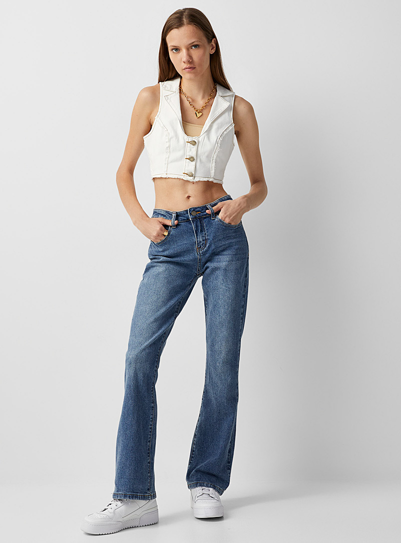 Guess Sapphire Blue Washed-out blue bootcut jean for women