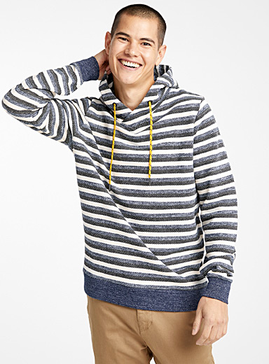 Jacquard stripe hoodie | Le 31 | Men's Hoodies & Sweatshirts | Simons