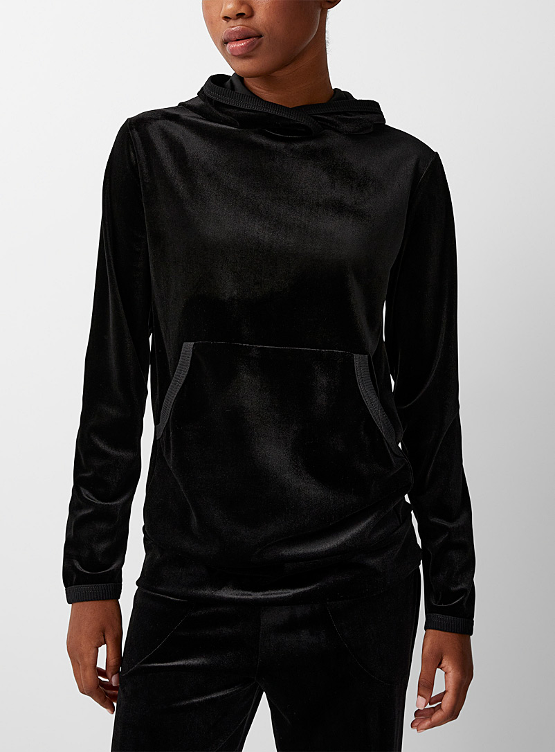 Denis Gagnon Black Velvety hoodie for women