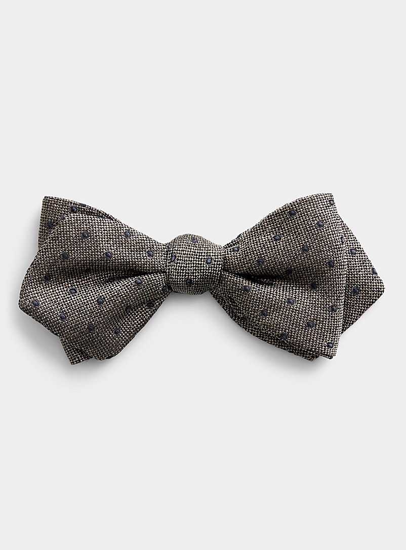 Le 31 Light Brown Coffee dot bow tie for men