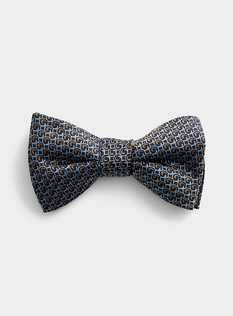 Le 31 Brown Geo bubble bow tie for men