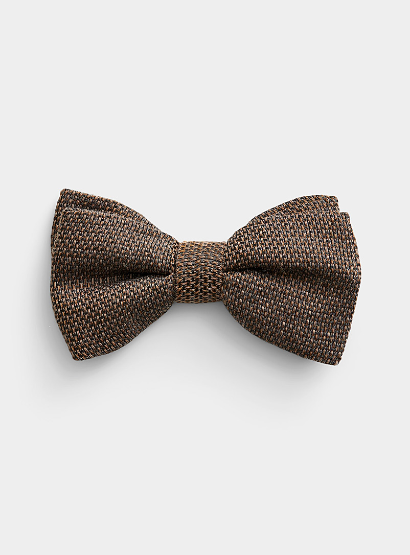 Le 31 Brown Textured bow tie for men