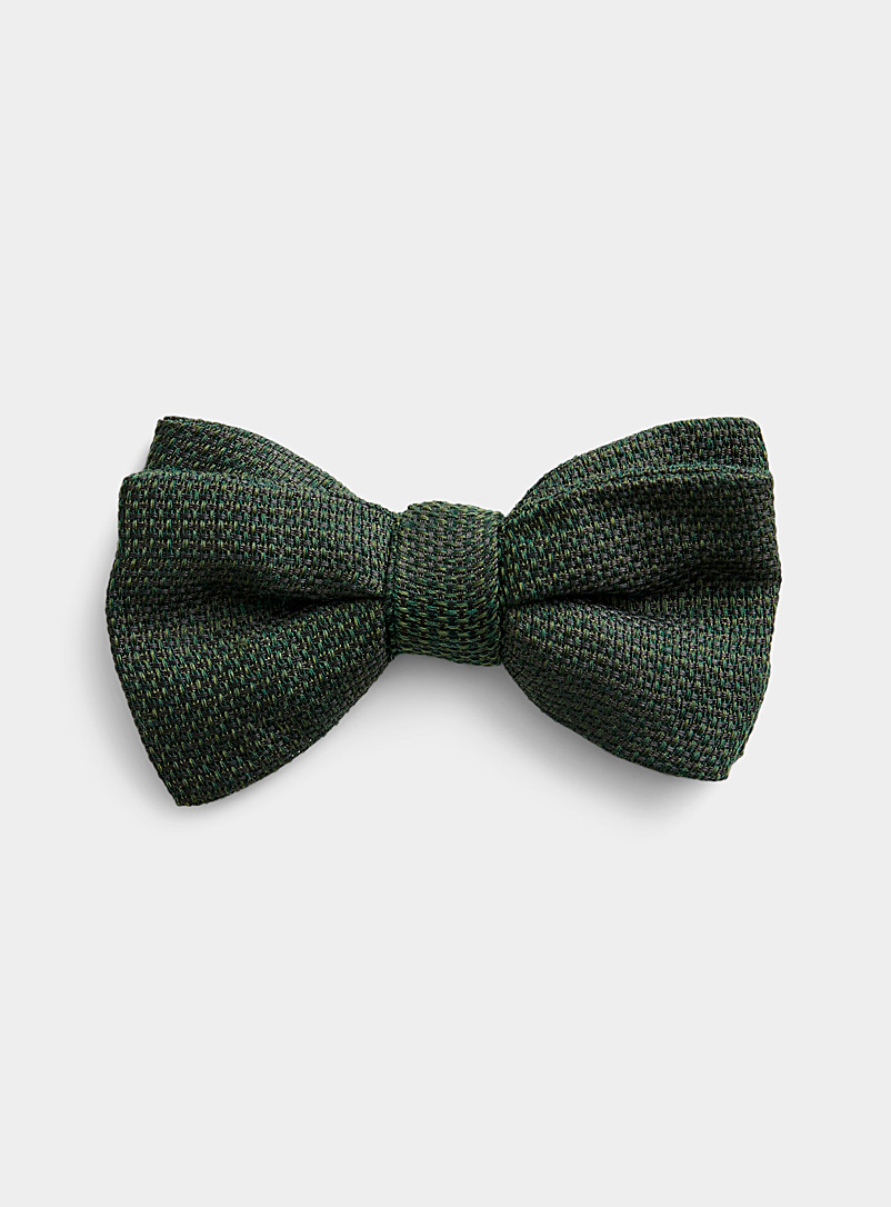 Le 31 Mossy Green Textured bow tie for men