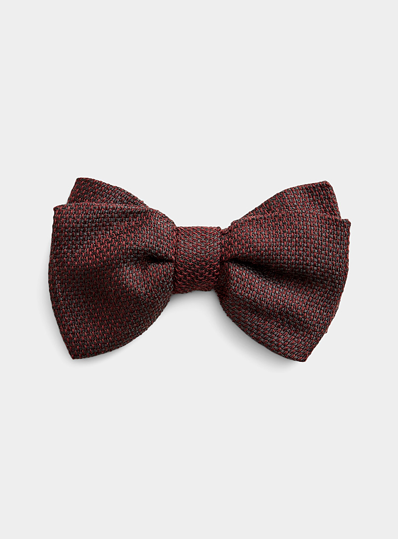 Le 31 Ruby Red Textured bow tie for men