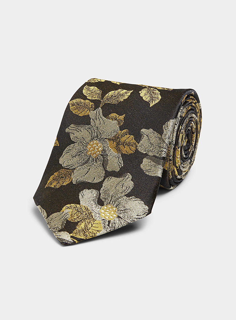Le 31 Brown Floral shades tie for men