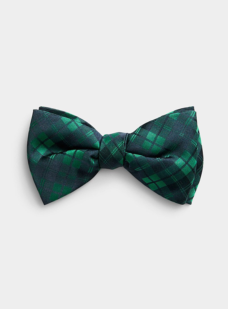 Le 31 Green Emerald checkered bow tie for men