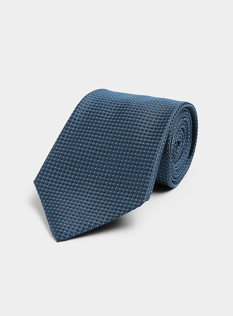 Le 31 Black Dotwork geo jacquard tie for men