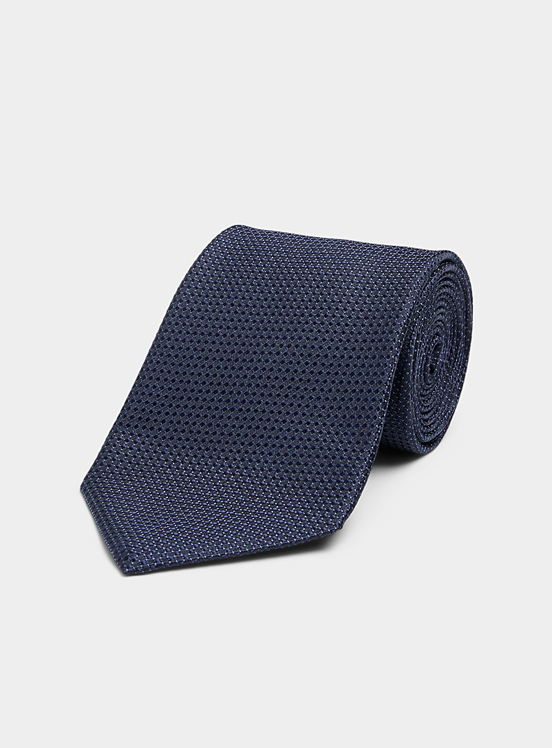 Le 31: La cravate jacquard pointillé Marine pour homme