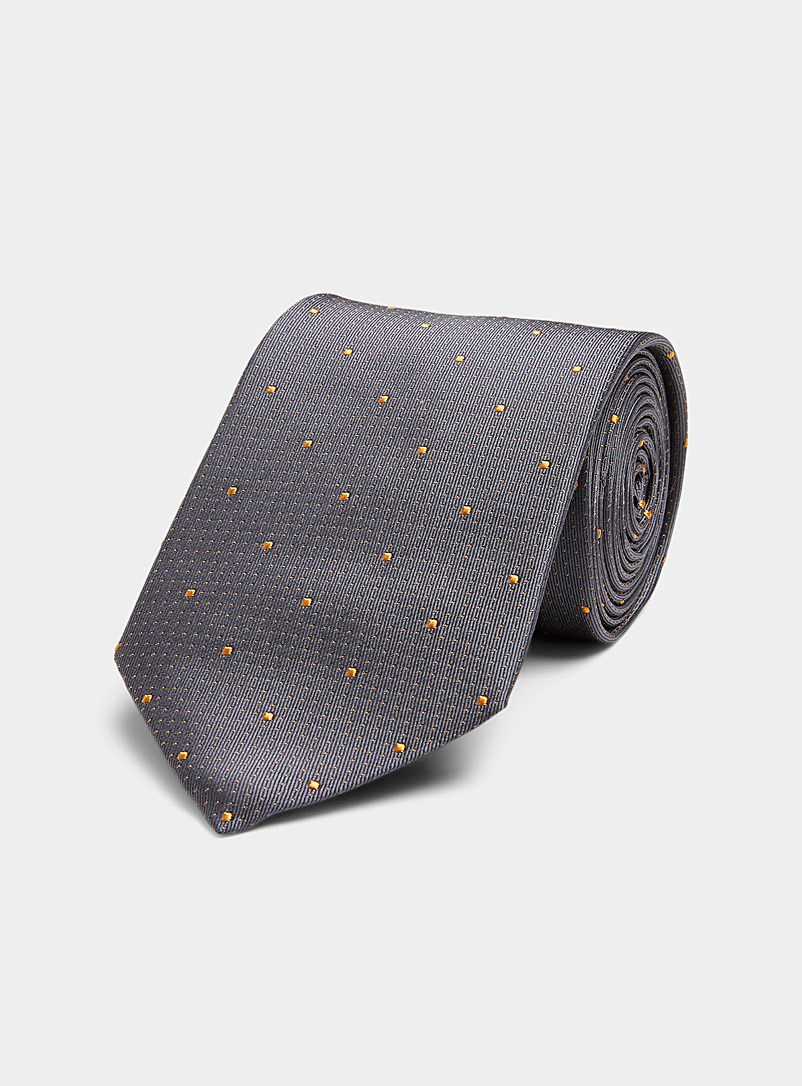 Le 31 Grey Amber dot tie for men