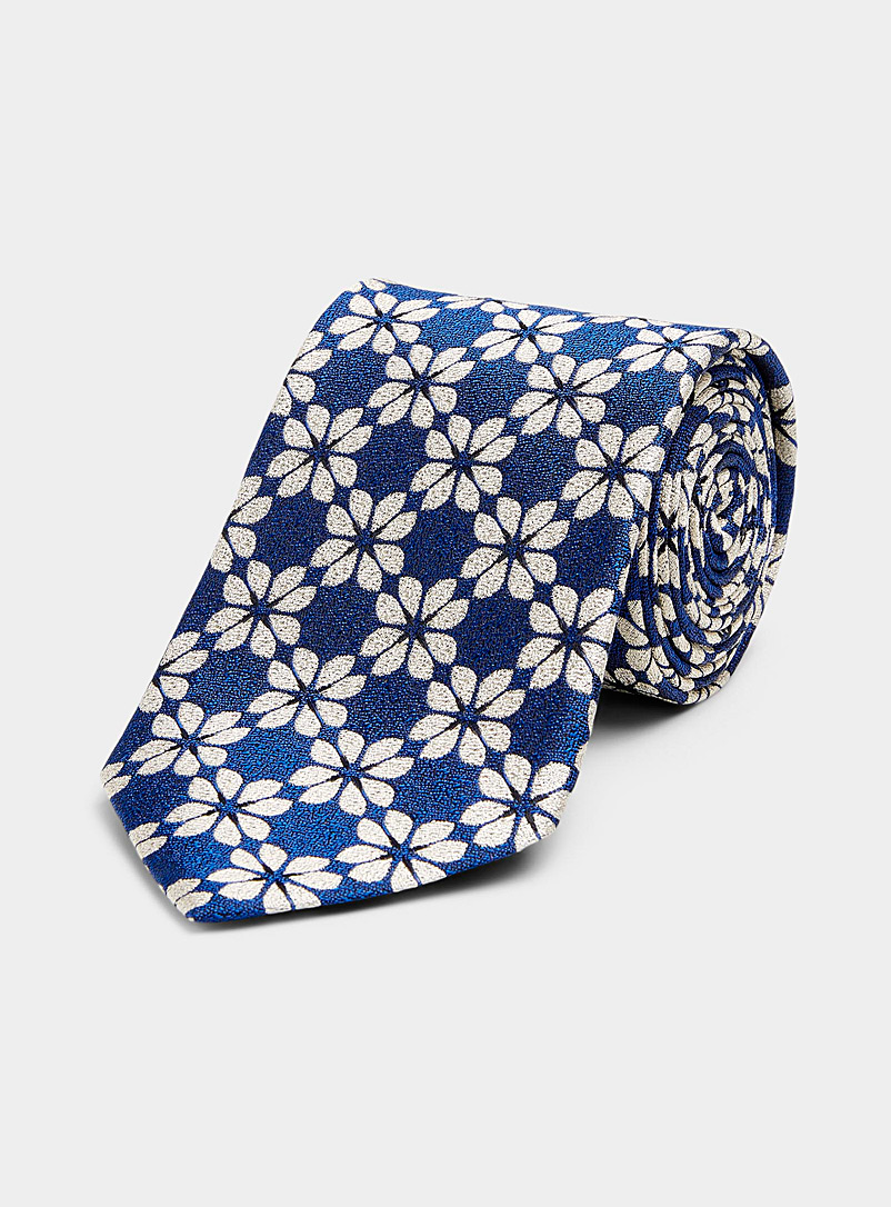 Le 31: La cravate kaléidoscope floral Bleu pour homme
