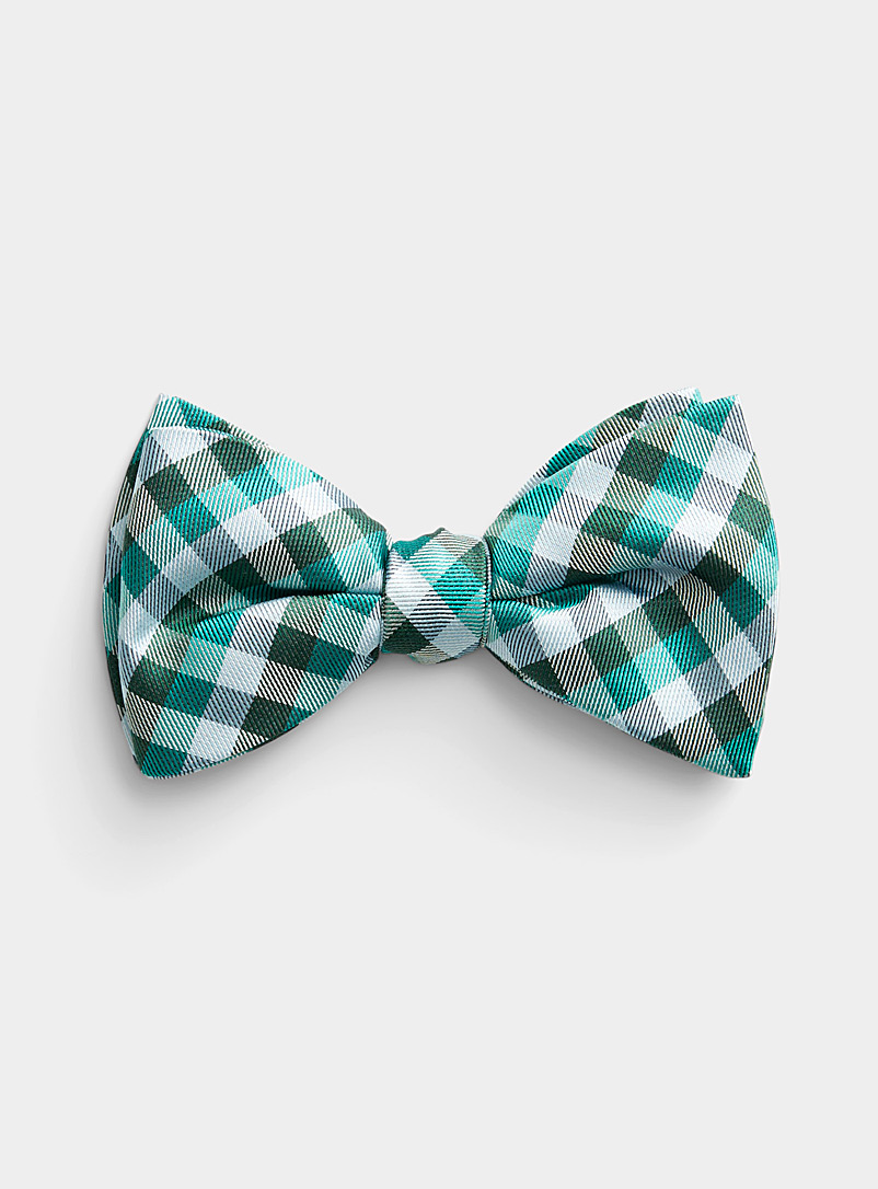 Le 31 Baby Blue Colourful check bow tie for men