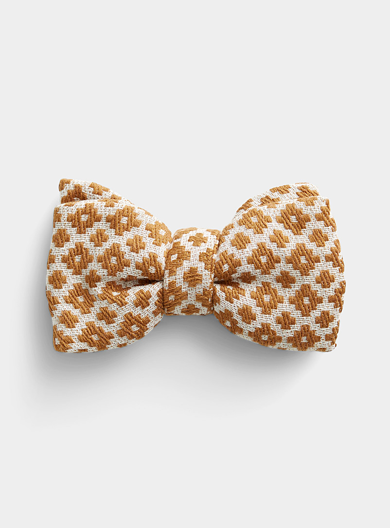 Le 31 Copper Cubic flower bow tie for men