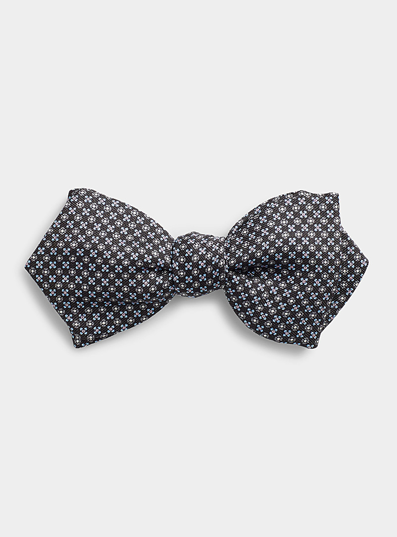 Le 31 Baby Blue Geo mini-flower bow tie for men