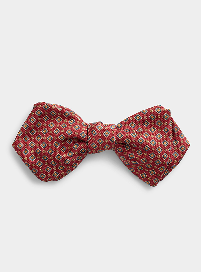 Le 31 Ruby Red Retro diamond bow tie for men