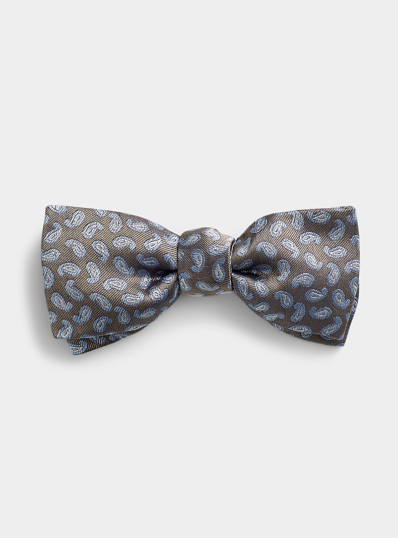 Le 31 Fawn Minimalist paisley bow tie for men