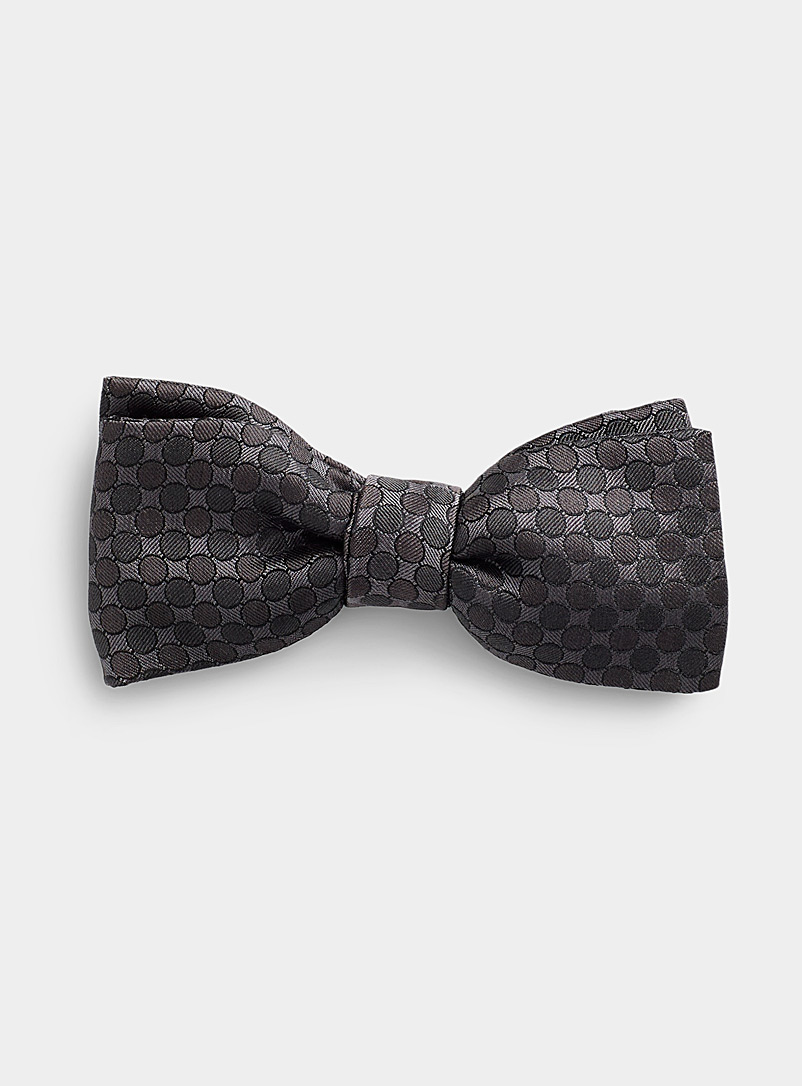 Le 31 Charcoal Two-tone circle bow tie for men