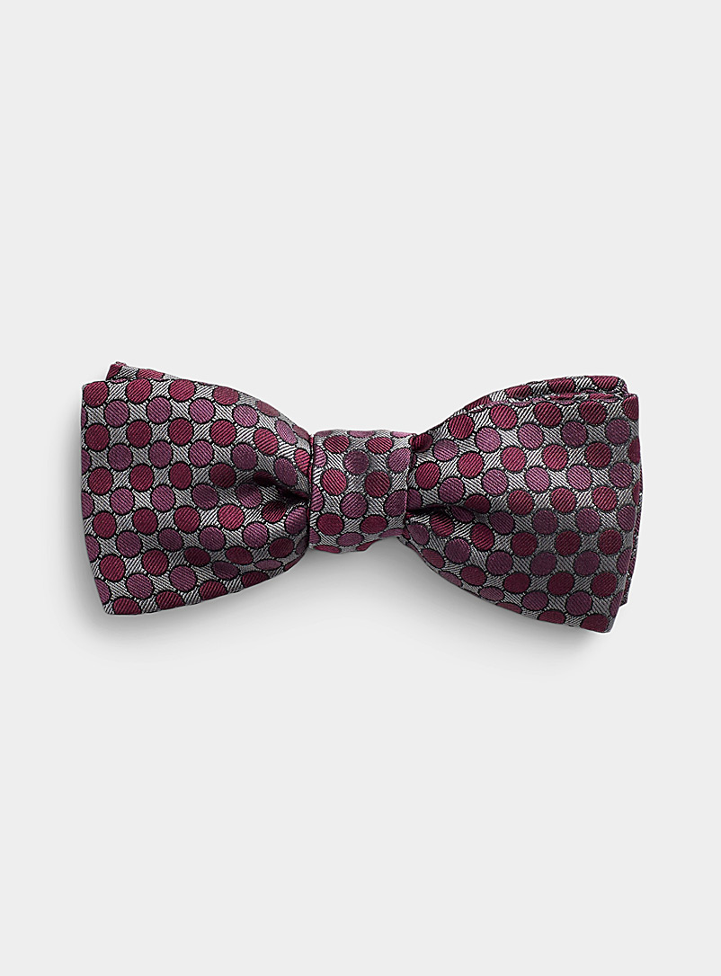 Le 31 Ruby Red Two-tone circle bow tie for men