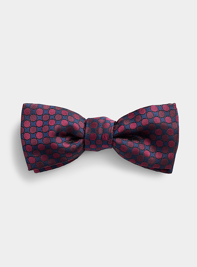 Le 31 Cherry Red Two-tone circle bow tie for men
