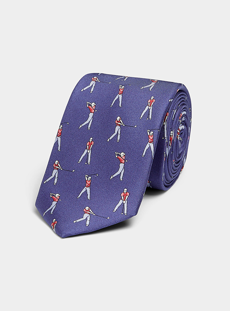 Le 31 Navy/Midnight Blue Golfers tie for men