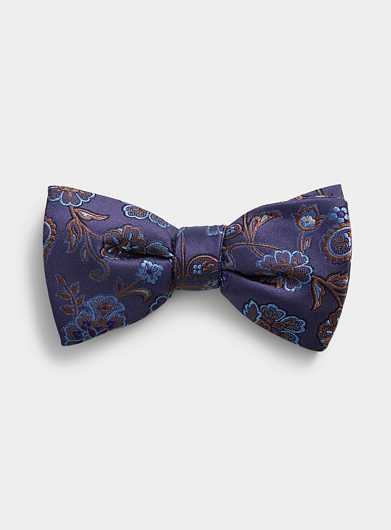Le 31 Mauve Jacquard floral bow tie for men
