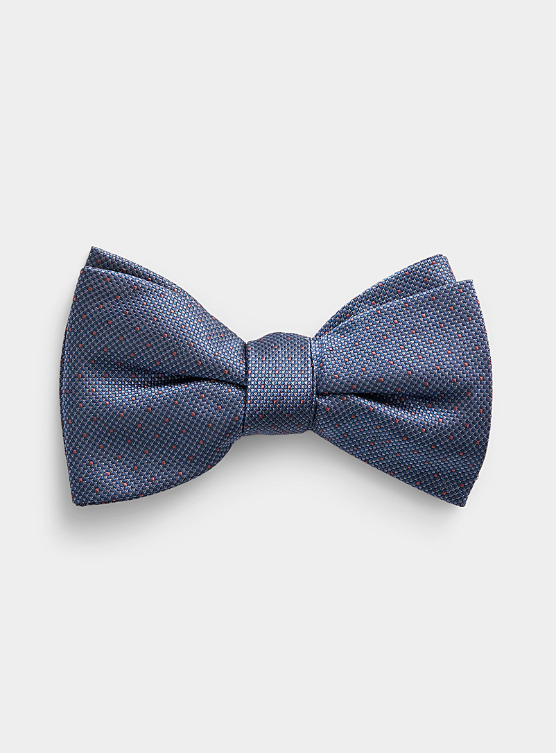 Le 31 Indigo/Dark Blue Contrast dot bow tie for men