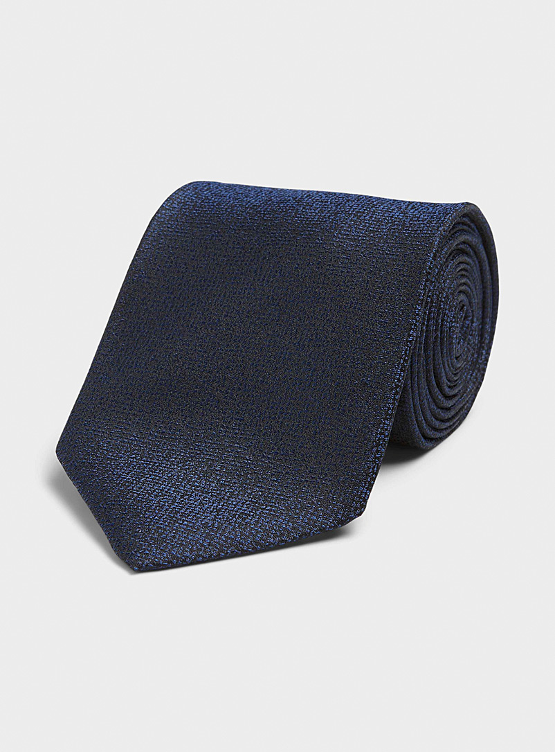 Le 31 Indigo/Dark Blue Semi-plain navy tie for men