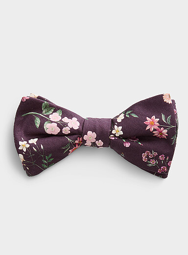 Le 31 White Floral bow tie <b>Made with Liberty Fabric</b> for men