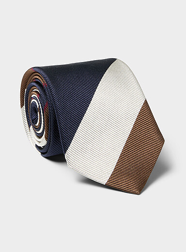 La cravate rayures obliques <i>preppy</i>