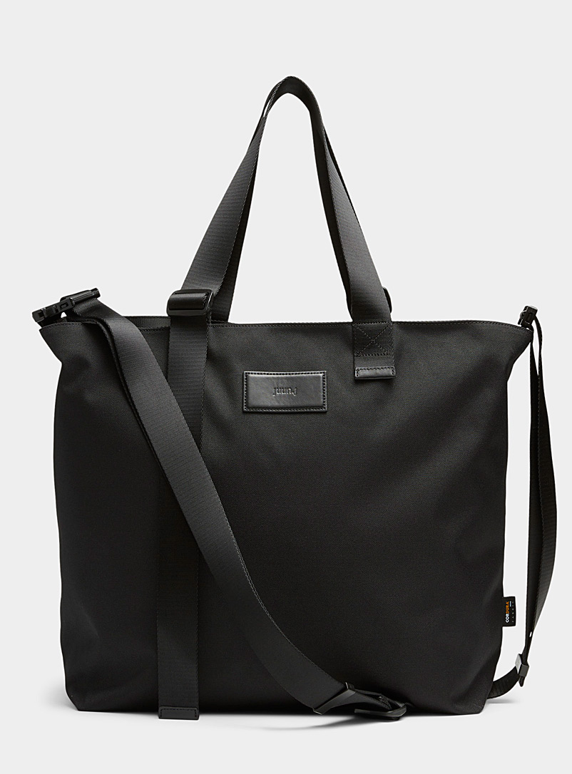 Juun.J Black Large CORDURA® shoulder bag for men