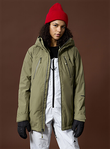 Burton: Le manteau 3-en-1 Reserve Coupe d&eacute;contract&eacute;e Vert fonc&eacute; - Mousse pour femme