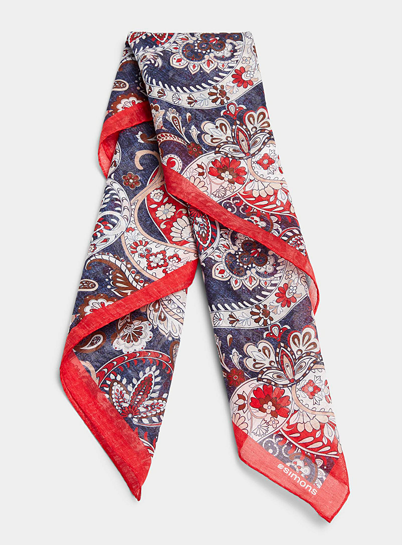 Le 31: Le foulard bandana paisley floral Marine pour homme