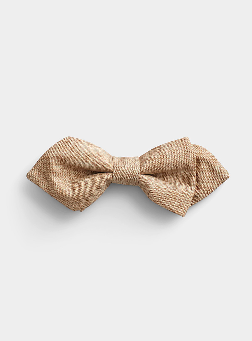 Le 31 Fawn Semi-plain colourful bow tie for men