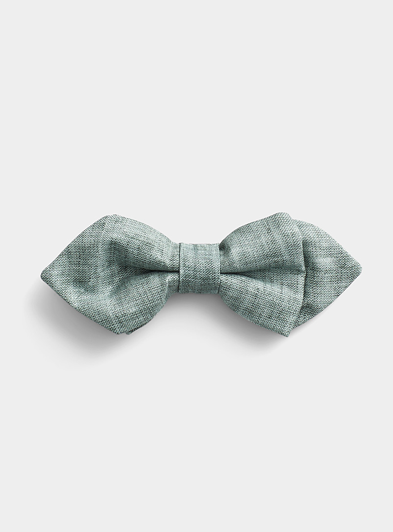 Le 31 Lime Green Semi-plain colourful bow tie for men