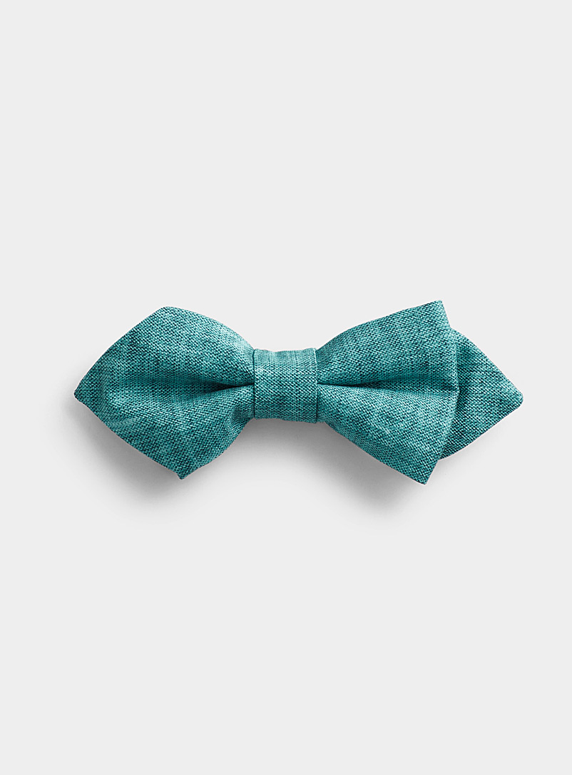 Le 31 Teal Semi-plain colourful bow tie for men