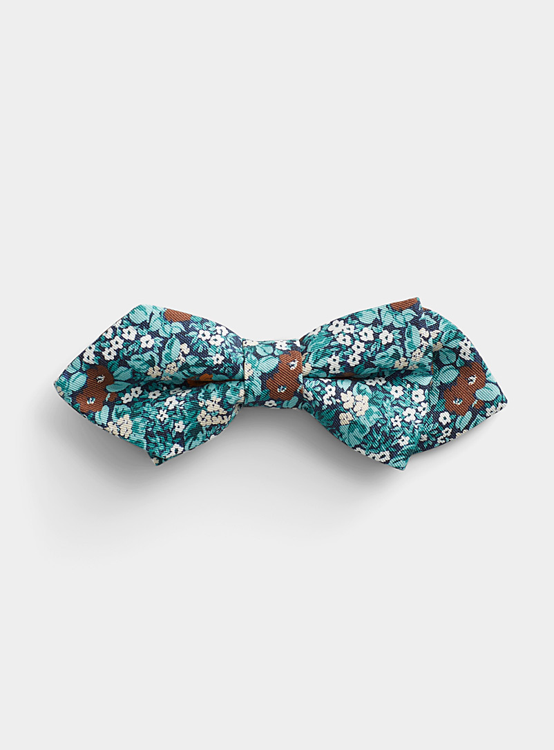 Le 31 Teal Turquoise bouquet bow tie for men