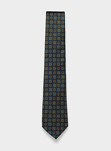 Blue medallion tie <b>Exclusive collection from Italy</b>