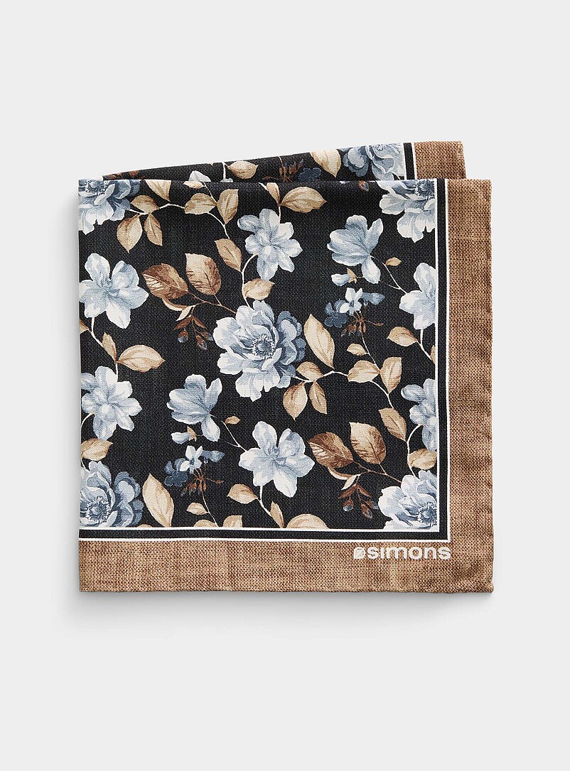Vintage Flower Pocket Square Exclusive Collection From Italy
