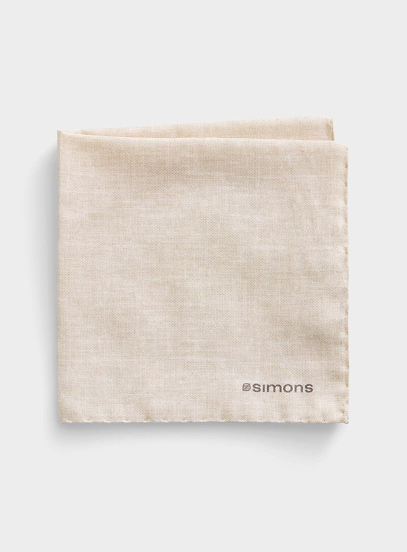 Beige pocket square Exclusive collection from Italy product image (primary)