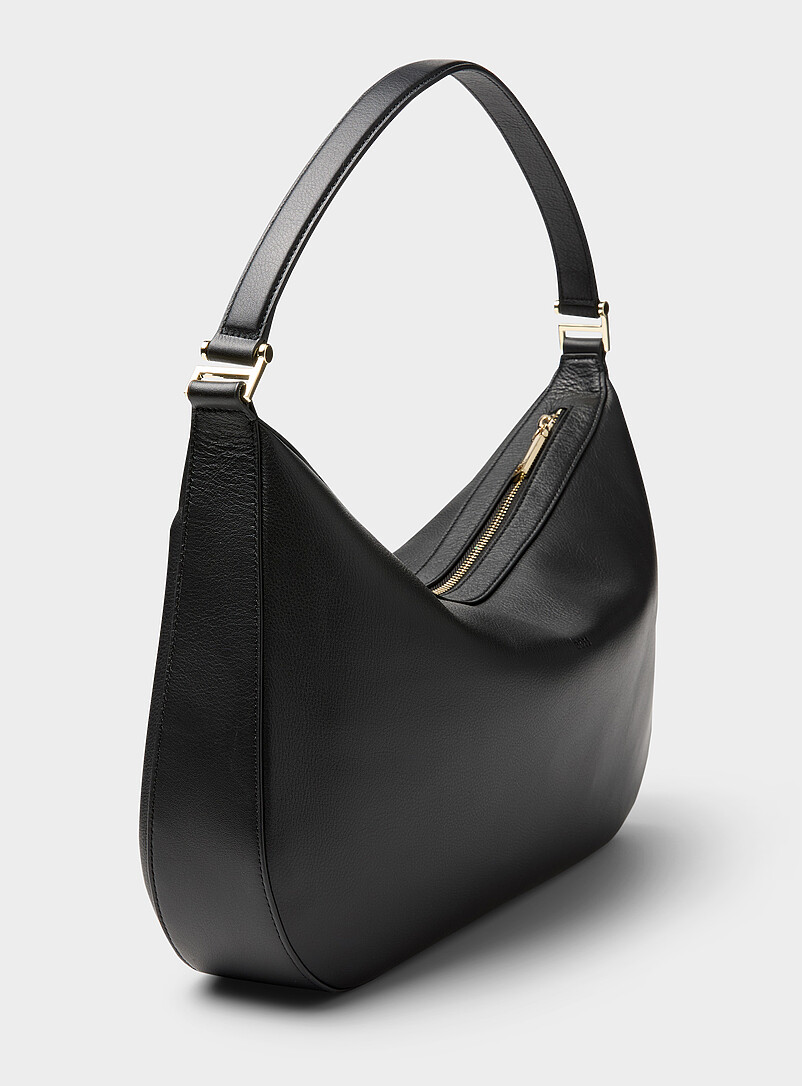 BOSS: Le sac cuir souple grenu Ariell Noir pour femme