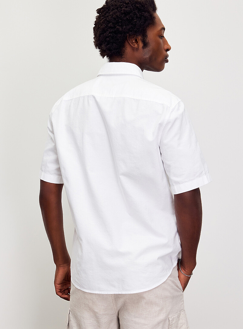 BOSS Indigo/Dark Blue Rash logo oxford shirt <b>Regular fit</b> for men