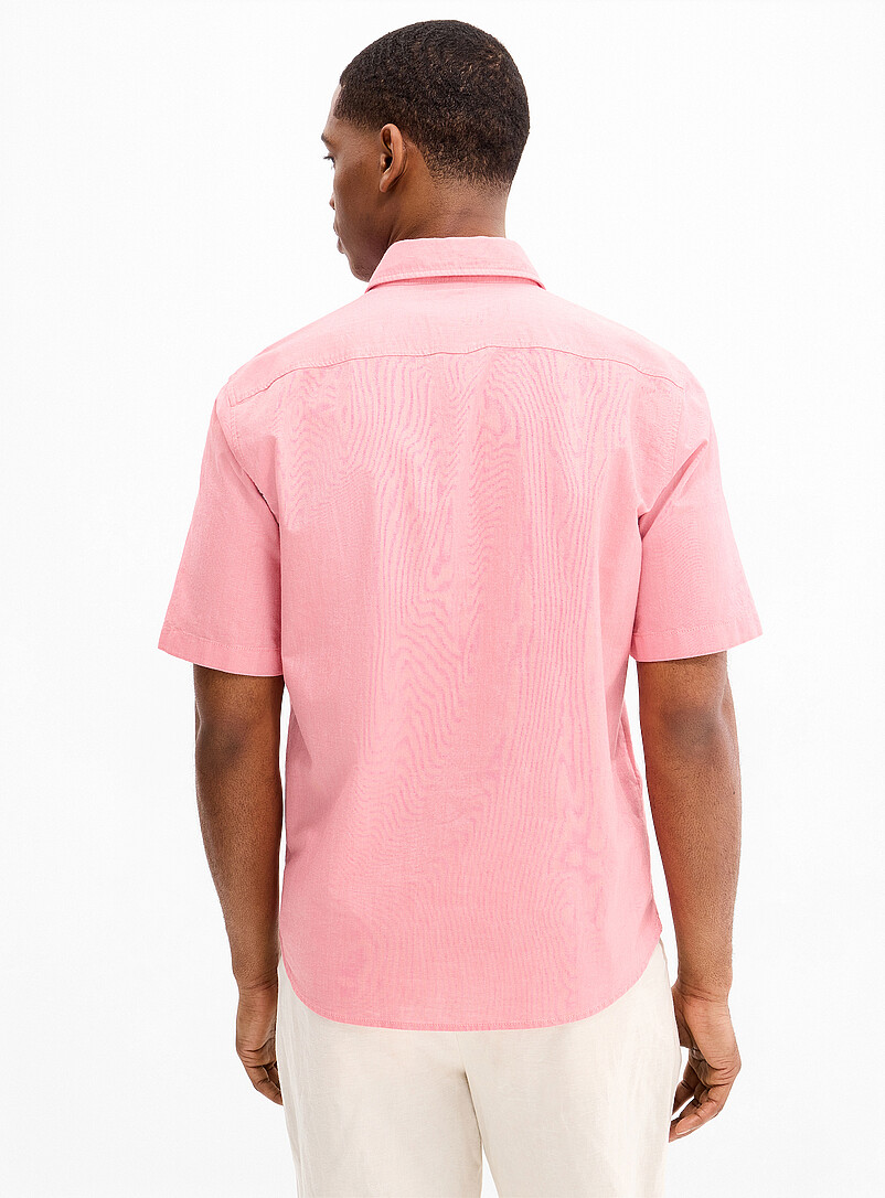 BOSS Indigo/Dark Blue Rash logo oxford shirt <b>Regular fit</b> for men