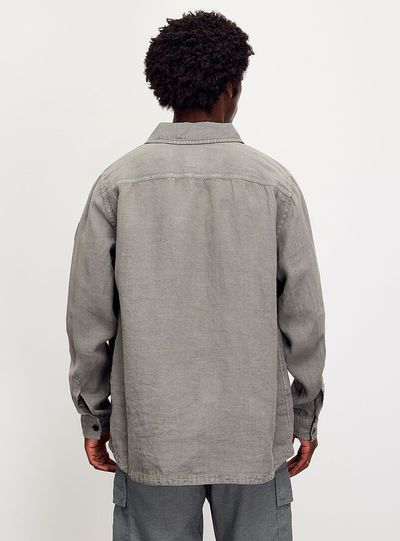 BOSS Green Locky pure linen shirt for men