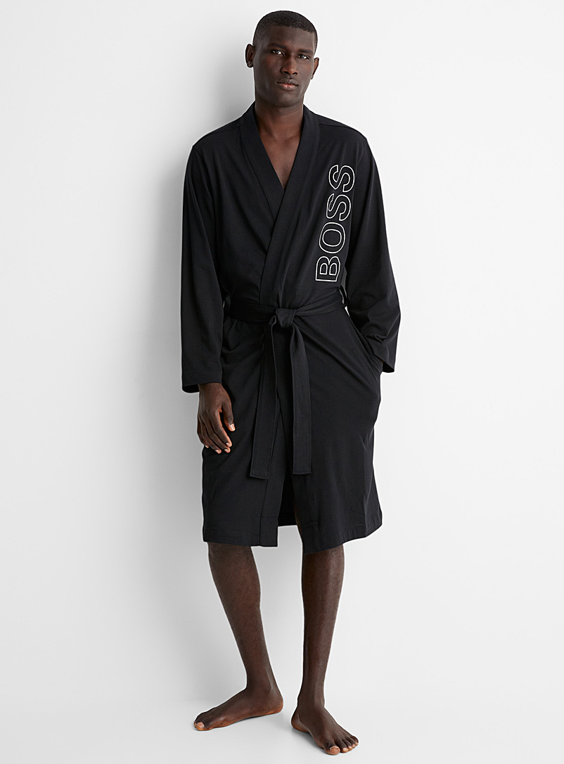 BOSS Black Signature jersey robe for men