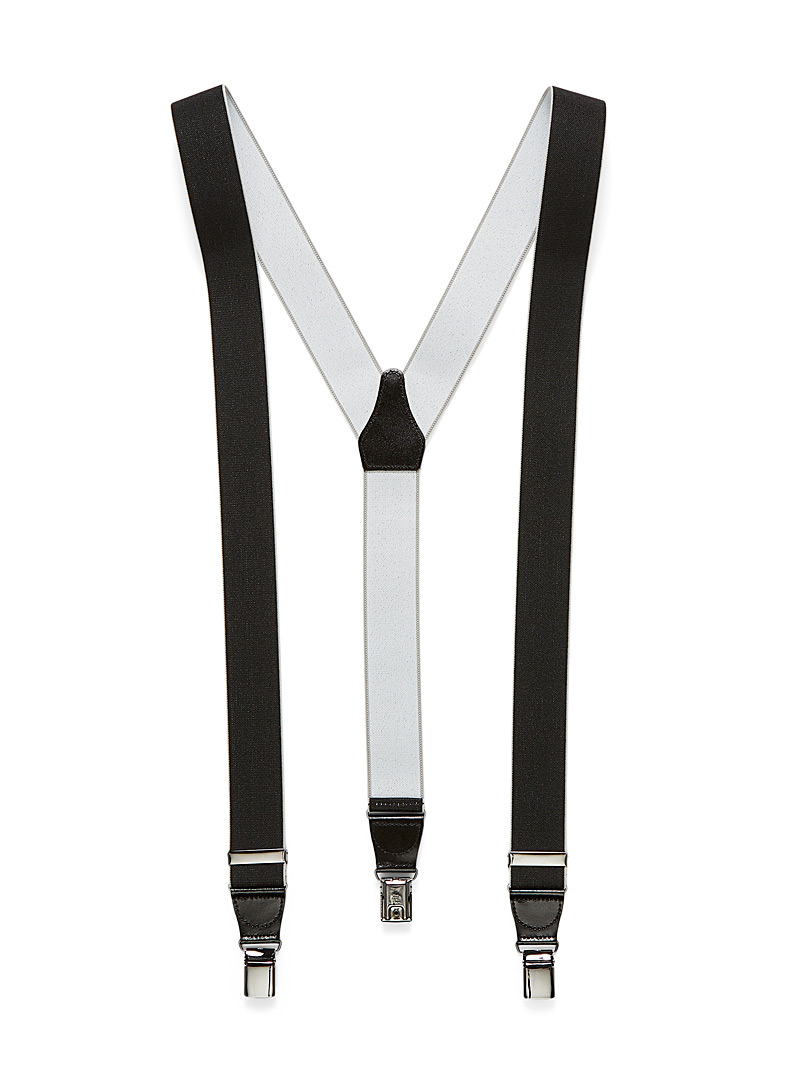 BOSS Black Contrast-back suspenders for men