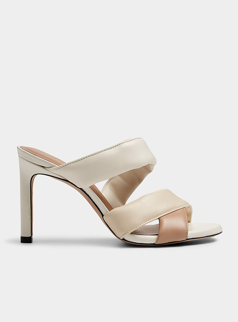 BOSS Off White Janet three-tone heeled sandals Women for women