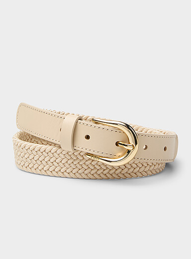 La ceinture corde tress&eacute;e cr&egrave;me Carol